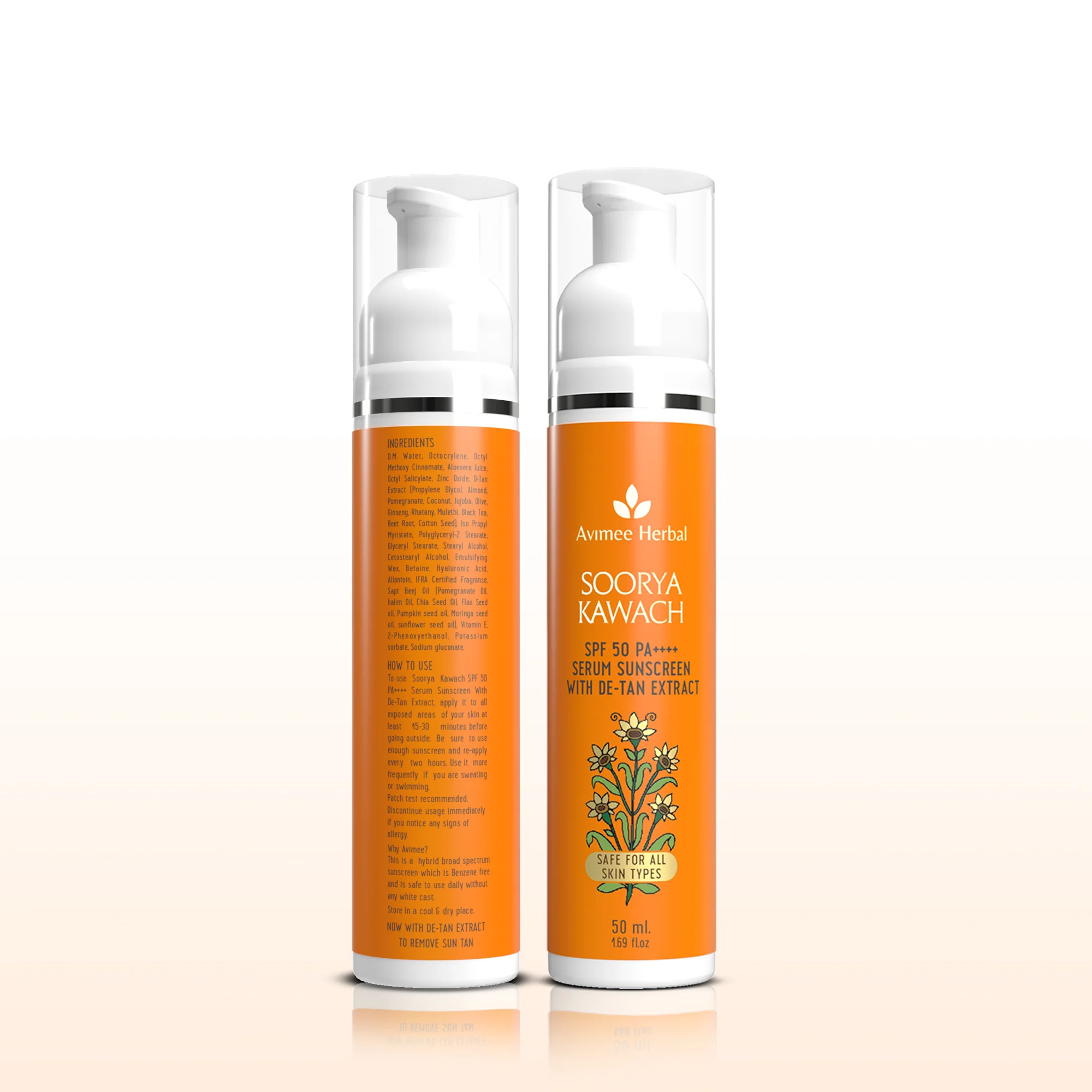 Soorya Kawach SPF50 PA++++ Hybrid Sunscreen with De-Tan Extract - Image 3